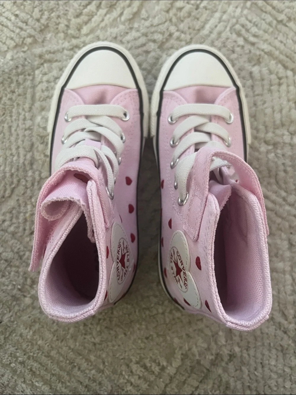 Youth Girl’s Converse CTAS 1V HI Valentine’s Day Sneakers